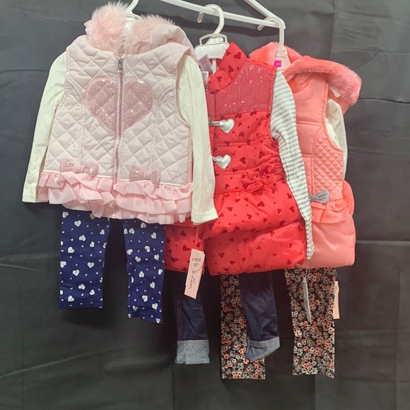 Little lass 3 pc Vest outfit set - Picture 5 of 10